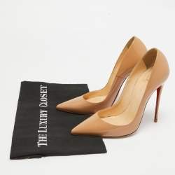 Christian Louboutin Beige Patent So Kate Pumps Size 37