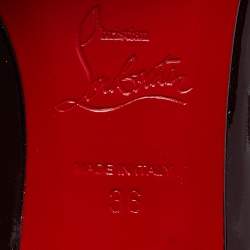 Pre Owned Christian Louboutin Burgundy Patent Leather Pigalle Pointed Toe Pumps Size 36
