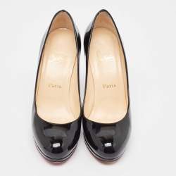 Christian Louboutin Black Patent Leather New Simple Pumps Size 37.5