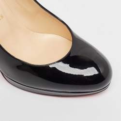 Christian Louboutin Black Patent Leather New Simple Pumps Size 37.5