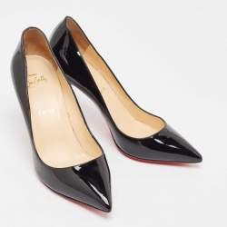 Pre Owned Christian Louboutin Black Patent Leather Pigalle Pumps Size 39