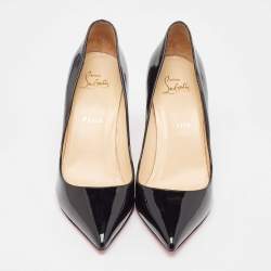 Pre Owned Christian Louboutin Black Patent Leather Pigalle Pumps Size 39