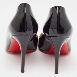Pre Owned Christian Louboutin Black Patent Leather Pigalle Pumps Size 39