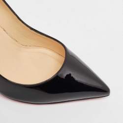 Pre Owned Christian Louboutin Black Patent Leather Pigalle Pumps Size 39