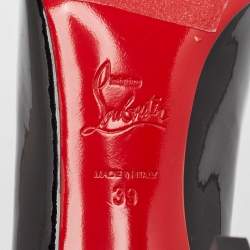 Pre Owned Christian Louboutin Black Patent Leather Pigalle Pumps Size 39