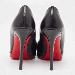 Pre Owned Christian Louboutin Black Leather New Simple Pumps Size 35.5