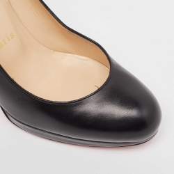 Pre Owned Christian Louboutin Black Leather New Simple Pumps Size 35.5
