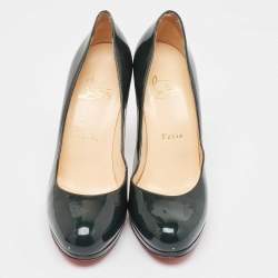 Christian Louboutin Green Patent Leather Simple Pumps Size 37.5