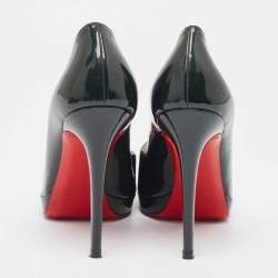 Christian Louboutin Green Patent Leather Simple Pumps Size 37.5