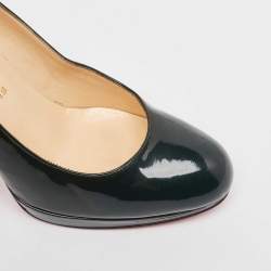 Christian Louboutin Green Patent Leather Simple Pumps Size 37.5