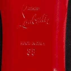 مملوكة مسبقًا Christian Louboutin Black Suede Pigalle Spikes Ballet Flats Size 38