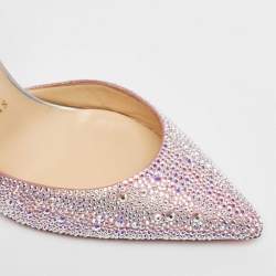 Christian Louboutin Silver/Pink Glitter Iriza Pumps Size 38