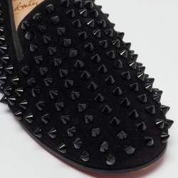 Christian Louboutin Black Suede Rollerboy Loafers Size 36.5