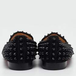 Christian Louboutin Black Suede Rollerboy Loafers Size 36.5