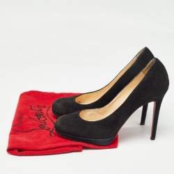 Christian Louboutin Black Suede New Simple Pumps Size 37.5