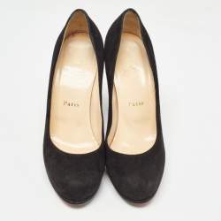 Christian Louboutin Black Suede New Simple Pumps Size 37.5