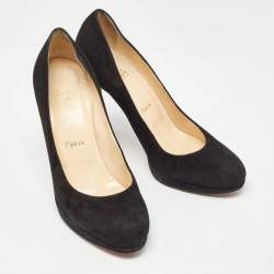 Christian Louboutin Black Suede New Simple Pumps Size 37.5