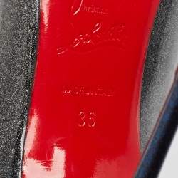 Pre Owned Christian Louboutin Metallic Patent Kate Pumps Size 36