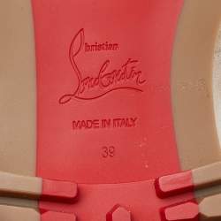 Pre Owned Christian Louboutin Beige Suede Mad Ankle Boots Size 39