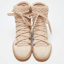 Pre Owned Christian Louboutin Beige Suede Mad Ankle Boots Size 39