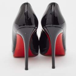 Christian Louboutin Black Patent Leather New Simple Pumps Size 37.5