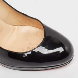 Christian Louboutin Black Patent Leather New Simple Pumps Size 37.5