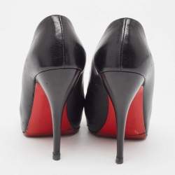 Christian Louboutin Black Leather Rolando Pumps Size 37
