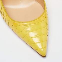 Christian Louboutin Yellow Python Kate  Pumps Size 36.5