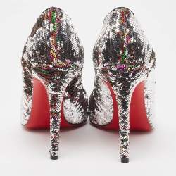 Christian Louboutin Multicolor Sequins Pigalle Pumps Size 38