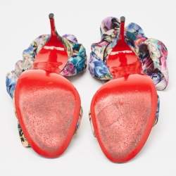 Christian Louboutin Multicolor Satin Du Desert Sandals Size 37.5