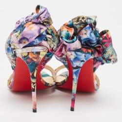 Christian Louboutin Multicolor Satin Du Desert Sandals Size 37.5