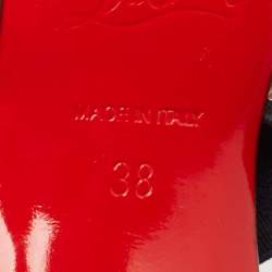 مملوكة مسبقًا Christian Louboutin Black Leather Sequins Detail Jeres Pumps Size 38