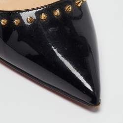 Christian Louboutin Black Patent Leather Anjalina Pumps Size 38.5