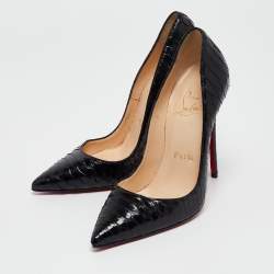 Christian Louboutin Black Python So Kate Pumps Size 34