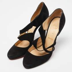 مملوكة مسبقًا Christian Louboutin Black Suede Citoyenne Pumps Size 41