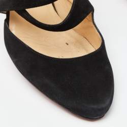 مملوكة مسبقًا Christian Louboutin Black Suede Citoyenne Pumps Size 41