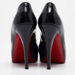 Christian Louboutin Black Patent Leather Very Prive Pumps Size 36