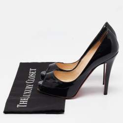 Christian Louboutin Black Patent Leather Very Prive Pumps Size 36