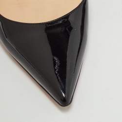 Pre Owned Christian Louboutin Black Patent Leather Decollete 554 Pumps Size 40