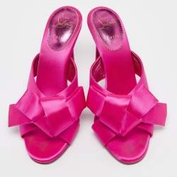 Christian Louboutin Pink Satin Matricia Sandals Size 40