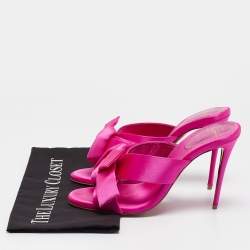 Christian Louboutin Pink Satin Matricia Sandals Size 40