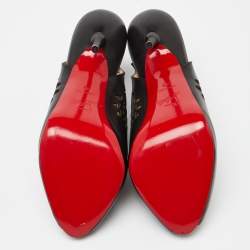 Pre Owned Christian Louboutin Black Leather Markesling 120 Pumps Size 39