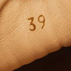 Pre Owned Christian Louboutin Two Tone Leather and Snakeskin Embossed Sneakers Size 39