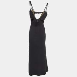 Christopher Esber Black Lycra Cover-Up Double Cup Swim Dress S