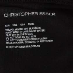 Christopher Esber Black Lycra Cover-Up Double Cup Swim Dress S