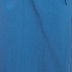 Pre Owned Christopher Esber Blue Nylon Blend Tie-Up Skirt and Top Set M 