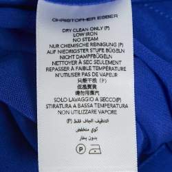 Pre Owned Christopher Esber Blue Silk Tie-Up Detail Strappy Top S