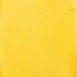 مملوكة مسبقًا فستان كريستوفر إيسبر طويل قماش كريب حرير أصفر بتفاصيل مفتوحة ميديوم