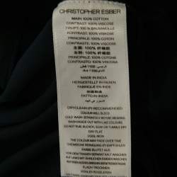 مملوكة مسبقًا Christopher Esber Navy Blue Sevilla Crop Denim Wrap Top M