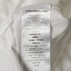 Christopher Esber White Cotton Button Front Twisted Blouse XS